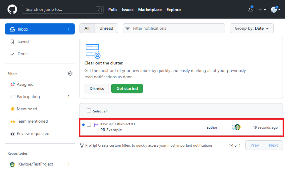 Pull Request 通知